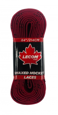 Шнурки хоккейные с пропиткой Lecompro 214 см (красный)